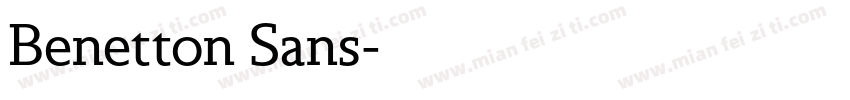 Benetton Sans字体转换